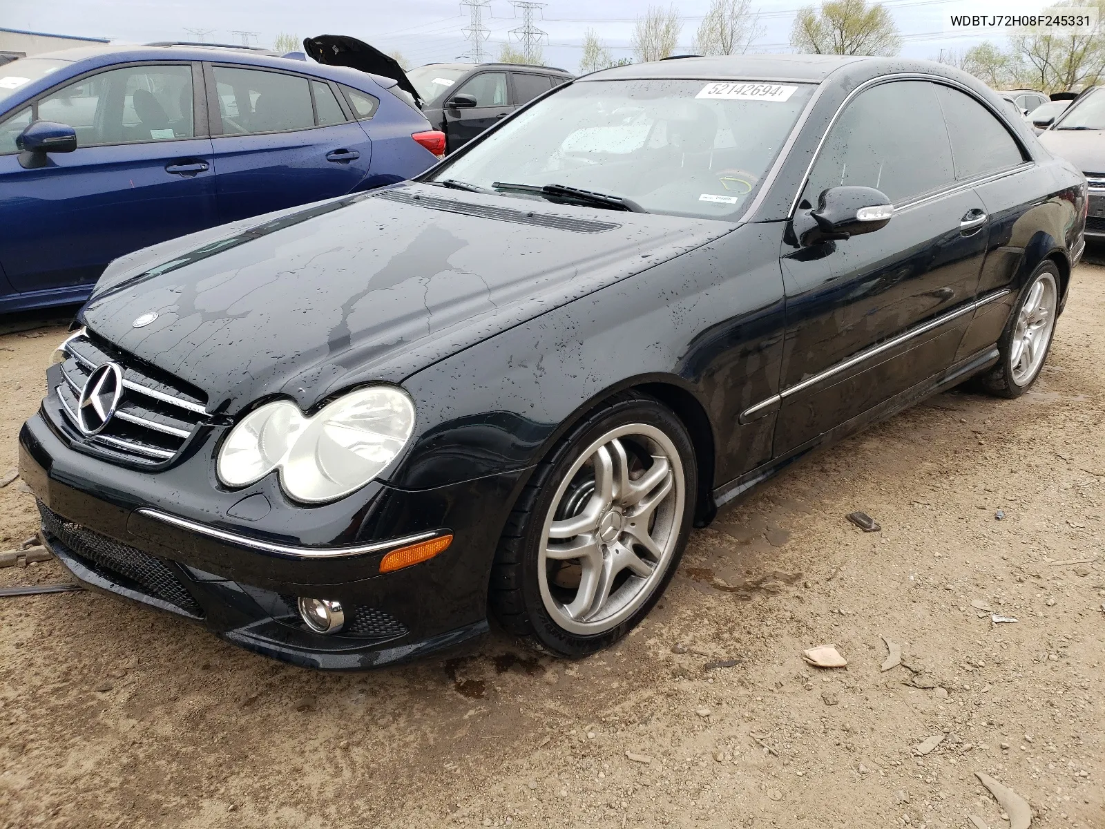 2008 Mercedes-Benz Clk 550 VIN: WDBTJ72H08F245331 Lot: 52142694