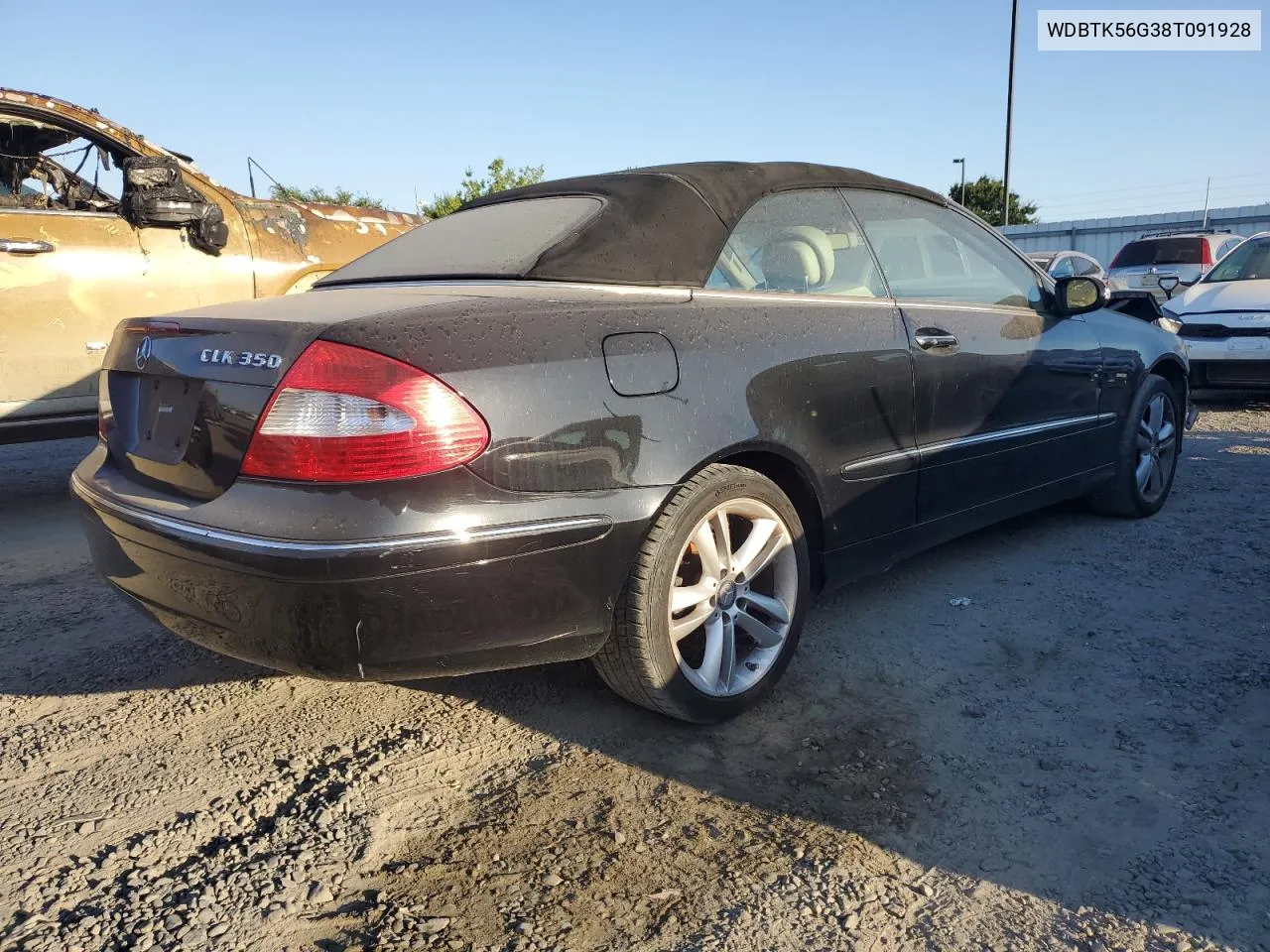 2008 Mercedes-Benz Clk 350 VIN: WDBTK56G38T091928 Lot: 61878514