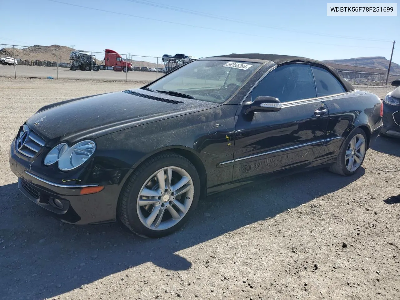 2008 Mercedes-Benz Clk 350 VIN: WDBTK56F78F251699 Lot: 66956204