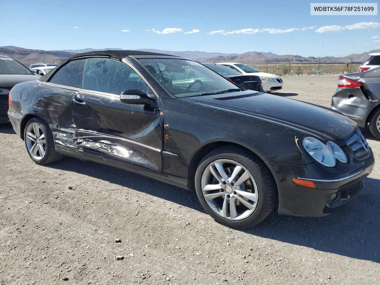 2008 Mercedes-Benz Clk 350 VIN: WDBTK56F78F251699 Lot: 66956204