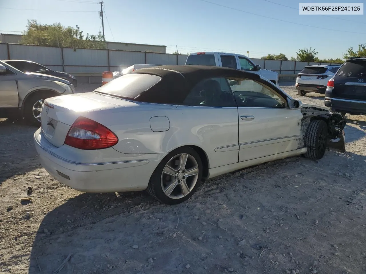 2008 Mercedes-Benz Clk 350 VIN: WDBTK56F28F240125 Lot: 73414254