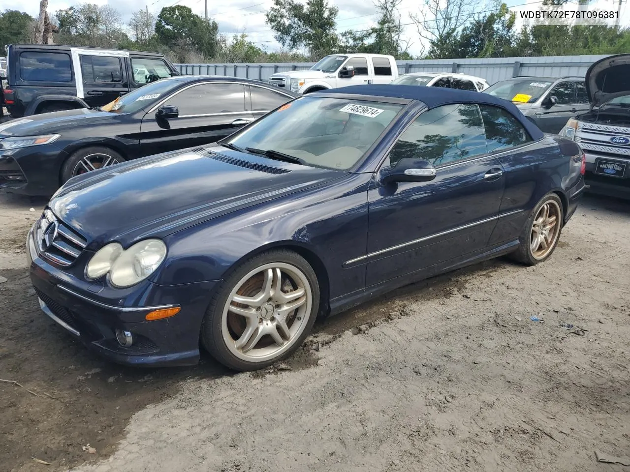 2008 Mercedes-Benz Clk 550 VIN: WDBTK72F78T096381 Lot: 74829614