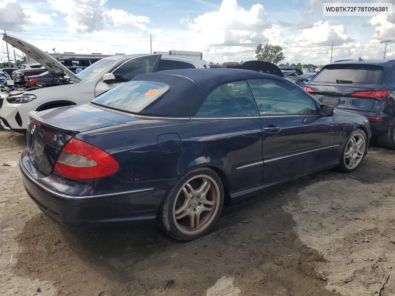 2008 Mercedes-Benz Clk 550 VIN: WDBTK72F78T096381 Lot: 74829614