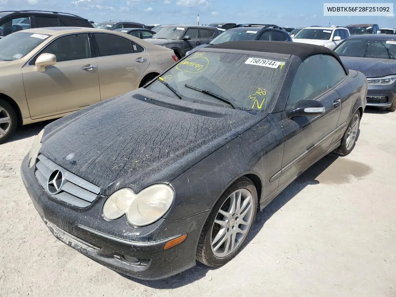 2008 Mercedes-Benz Clk 350 VIN: WDBTK56F28F251092 Lot: 75079744