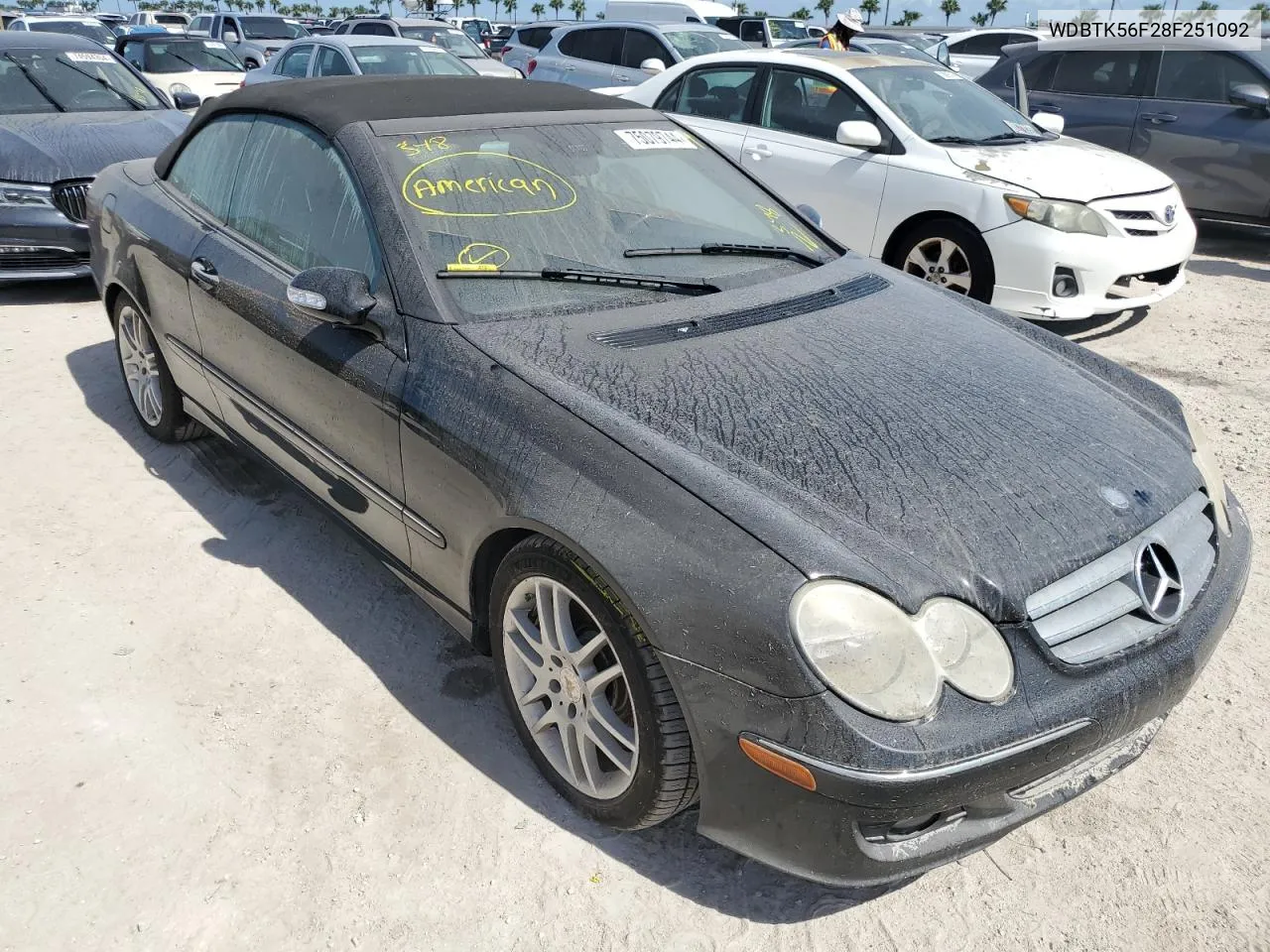 2008 Mercedes-Benz Clk 350 VIN: WDBTK56F28F251092 Lot: 75079744