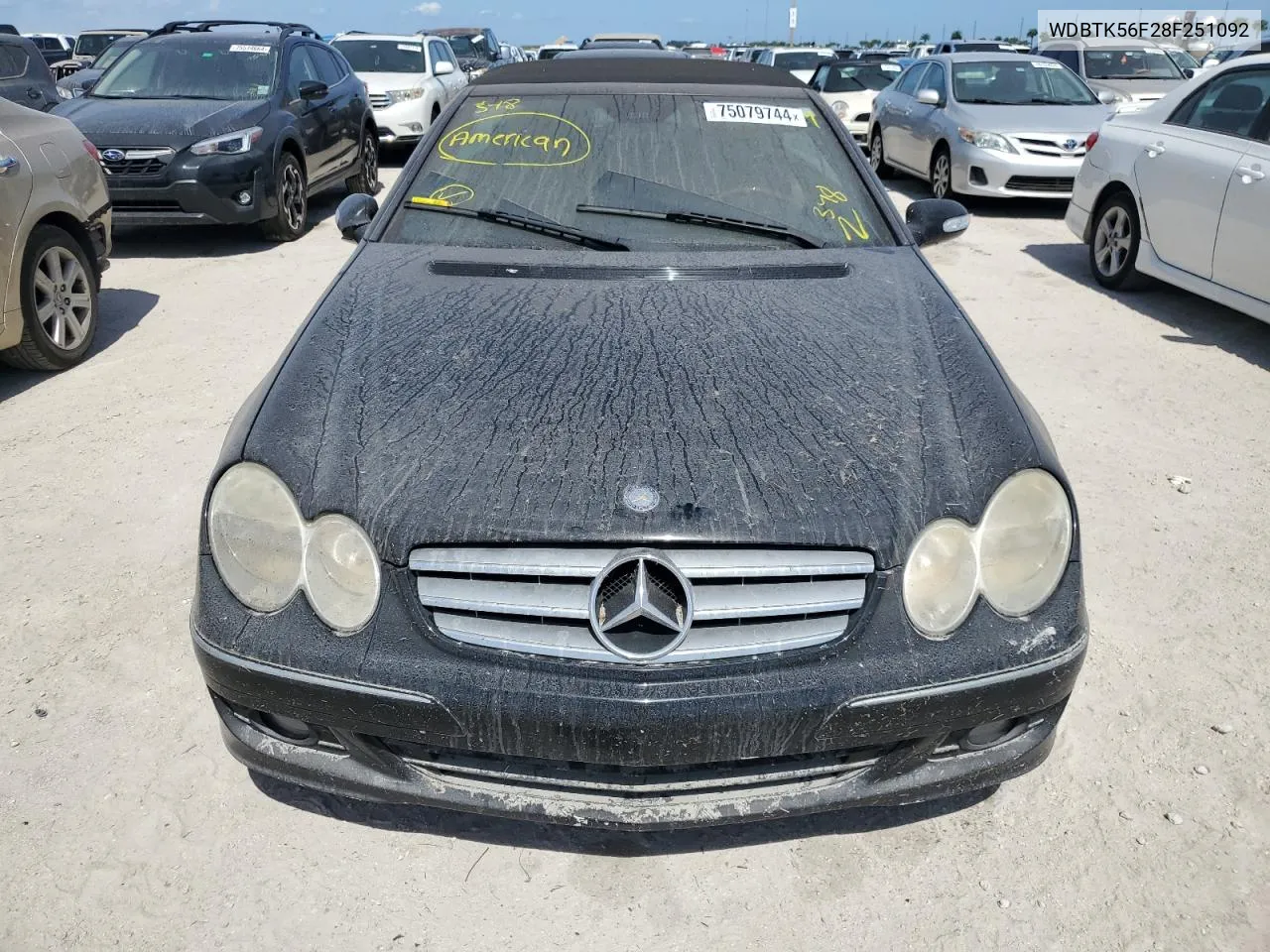 2008 Mercedes-Benz Clk 350 VIN: WDBTK56F28F251092 Lot: 75079744