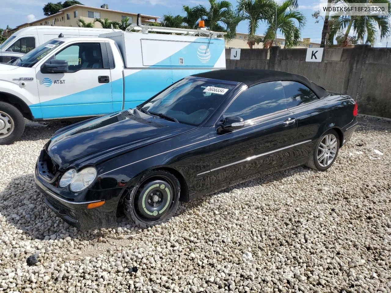 2008 Mercedes-Benz Clk 350 VIN: WDBTK56F18F238320 Lot: 76058334