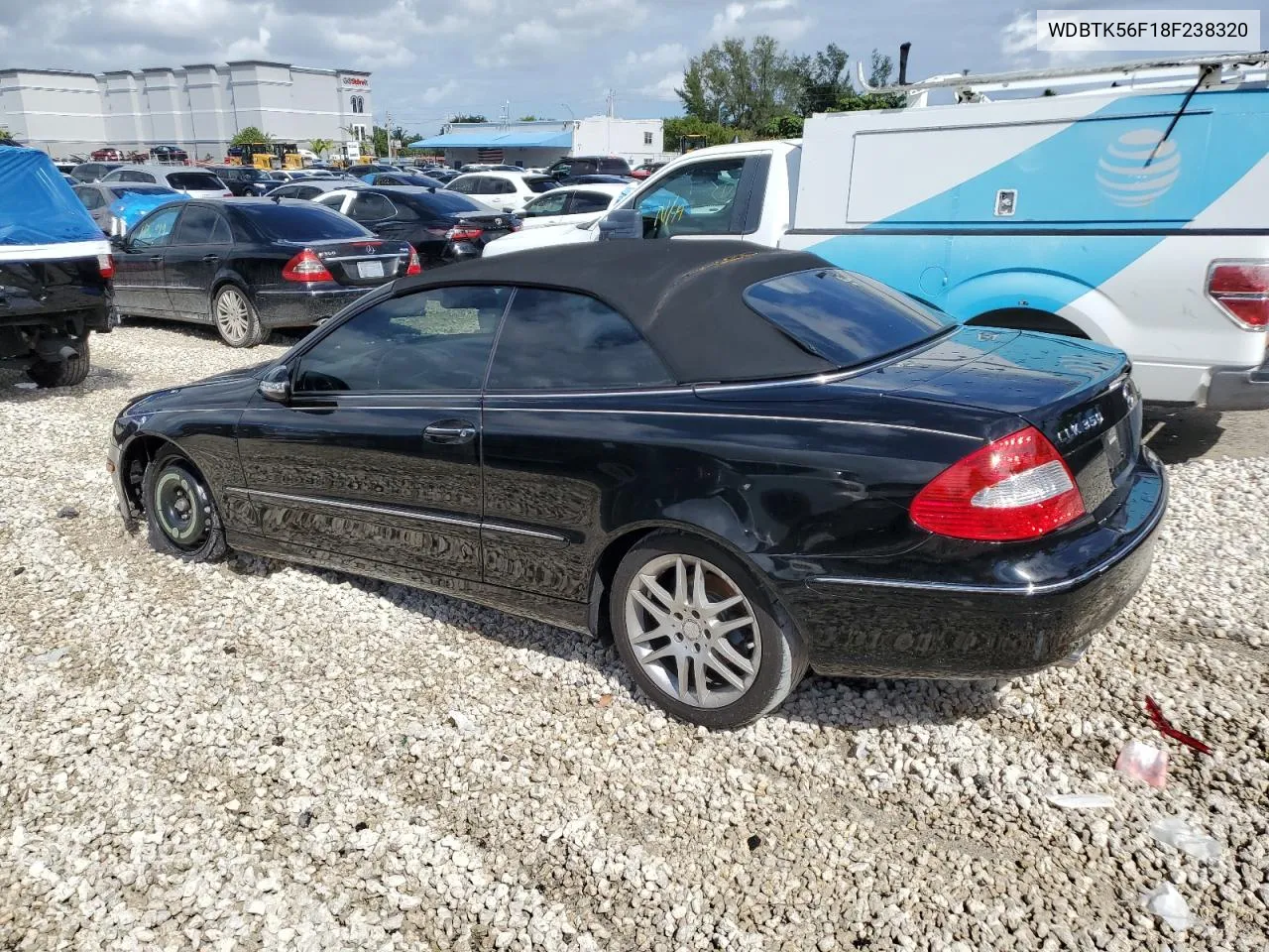 2008 Mercedes-Benz Clk 350 VIN: WDBTK56F18F238320 Lot: 76058334