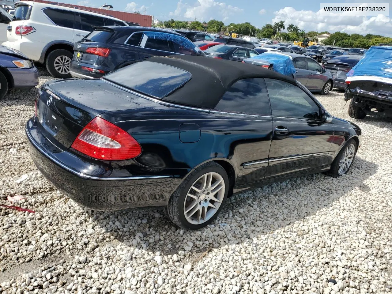 2008 Mercedes-Benz Clk 350 VIN: WDBTK56F18F238320 Lot: 76058334