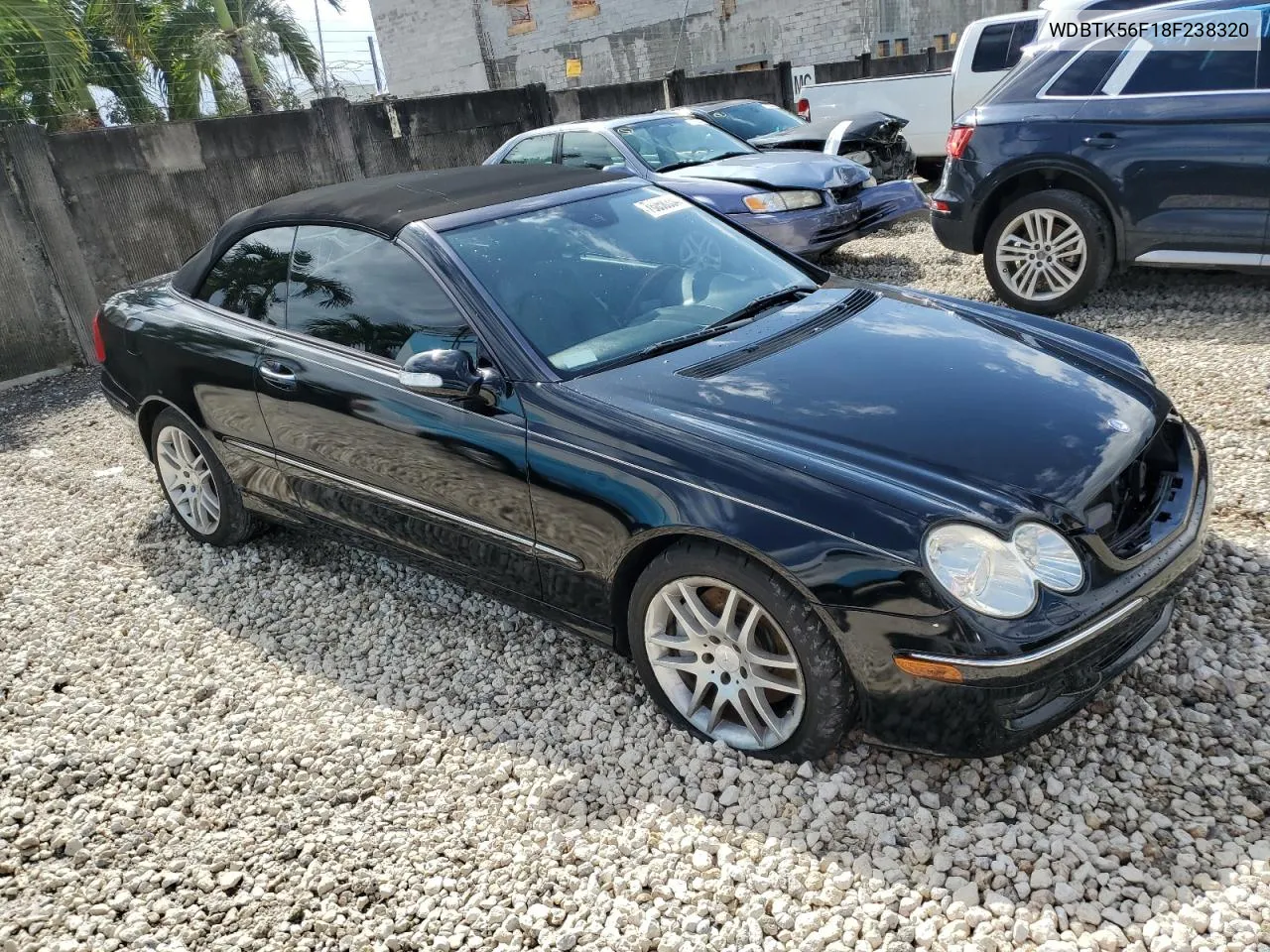 2008 Mercedes-Benz Clk 350 VIN: WDBTK56F18F238320 Lot: 76058334