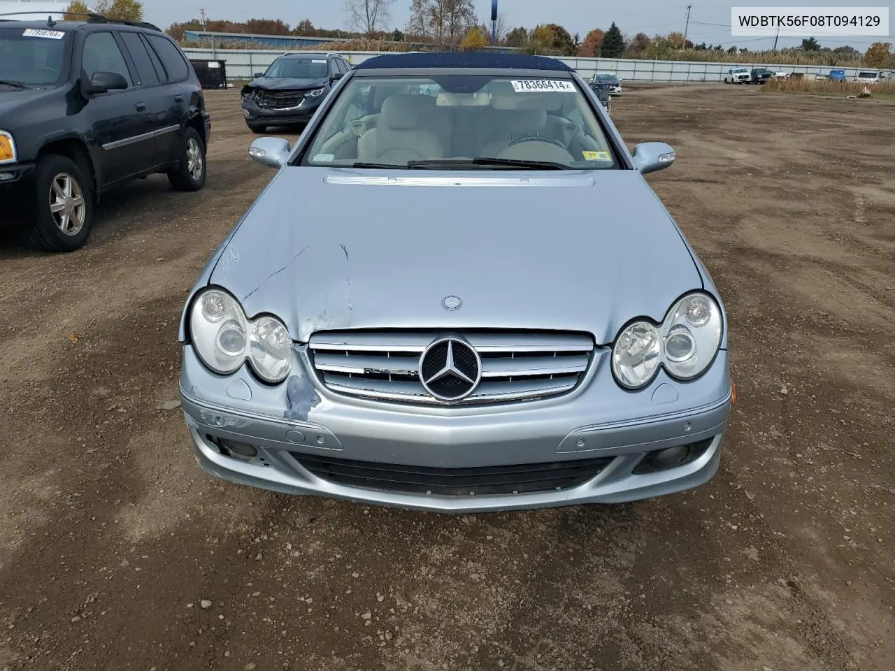 2008 Mercedes-Benz Clk 350 VIN: WDBTK56F08T094129 Lot: 78360414