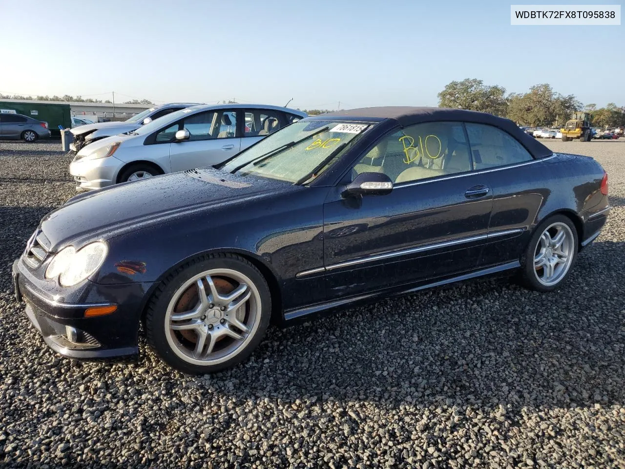 2008 Mercedes-Benz Clk 550 VIN: WDBTK72FX8T095838 Lot: 78618154