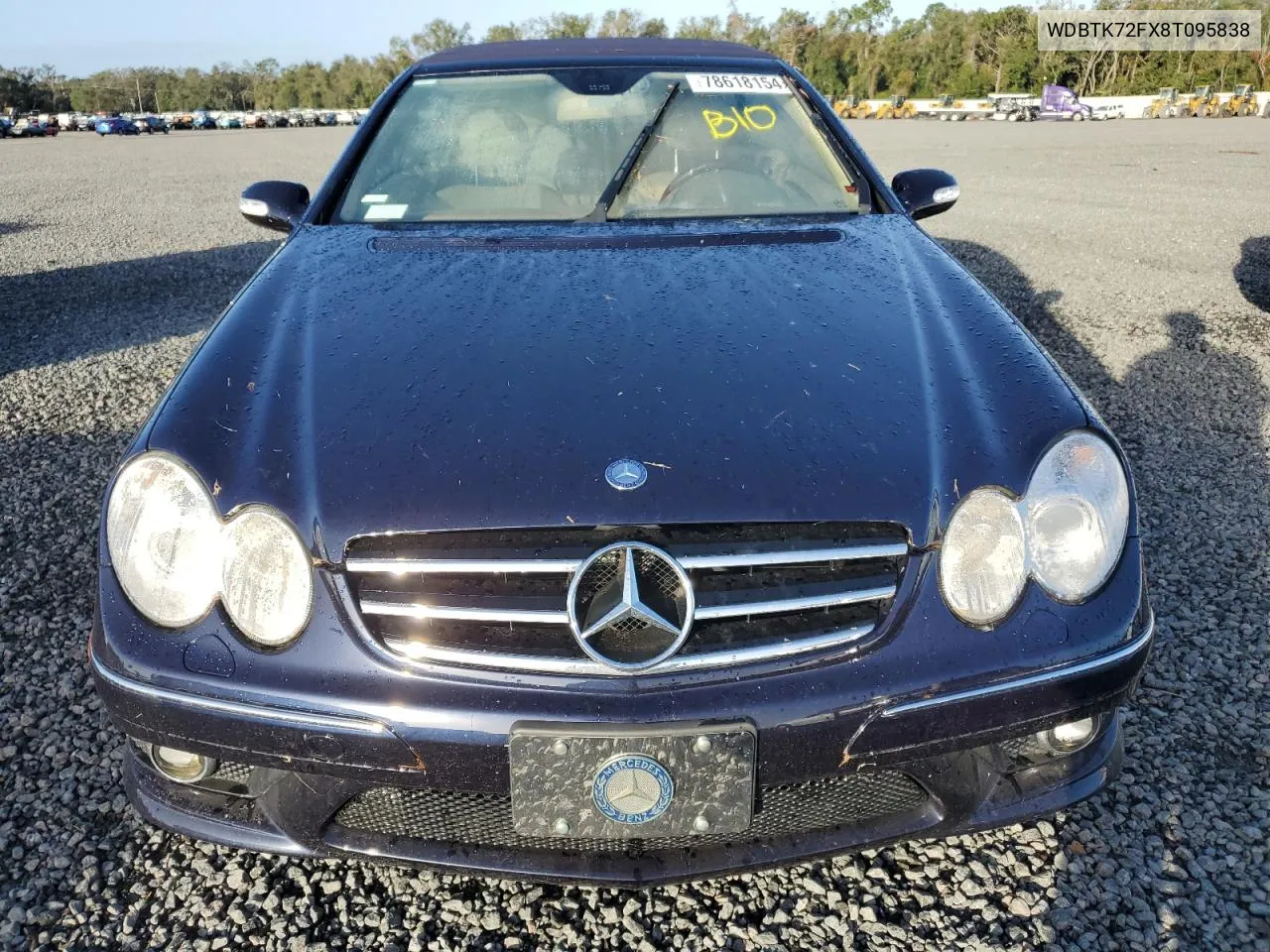 2008 Mercedes-Benz Clk 550 VIN: WDBTK72FX8T095838 Lot: 78618154