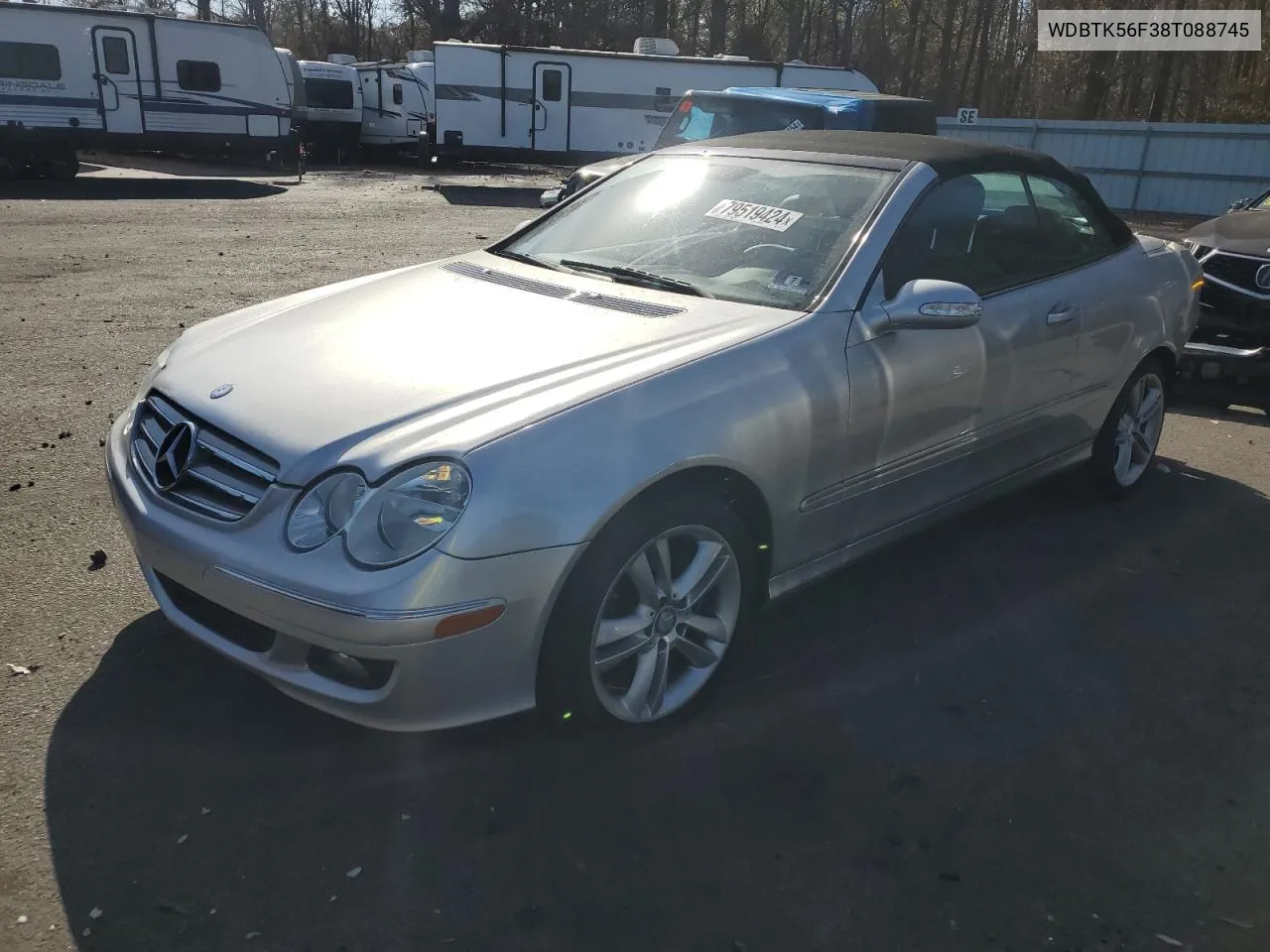 2008 Mercedes-Benz Clk 350 VIN: WDBTK56F38T088745 Lot: 79519424