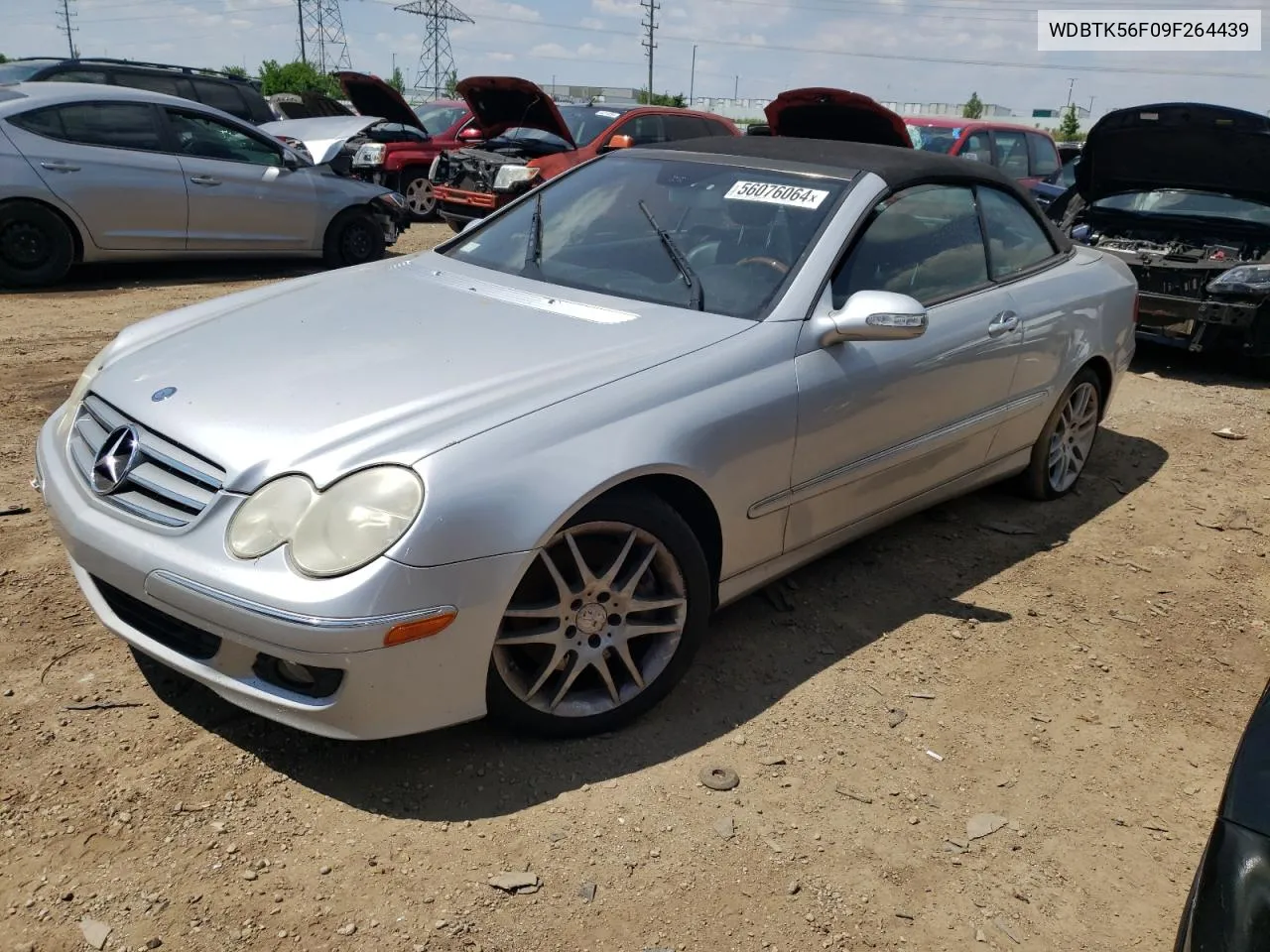 2009 Mercedes-Benz Clk 350 VIN: WDBTK56F09F264439 Lot: 56076064