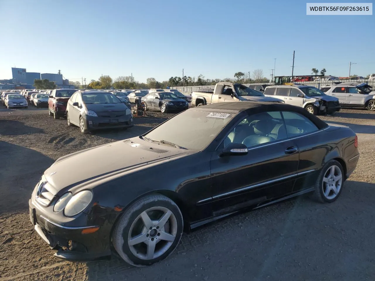 2009 Mercedes-Benz Clk 350 VIN: WDBTK56F09F263615 Lot: 75877104