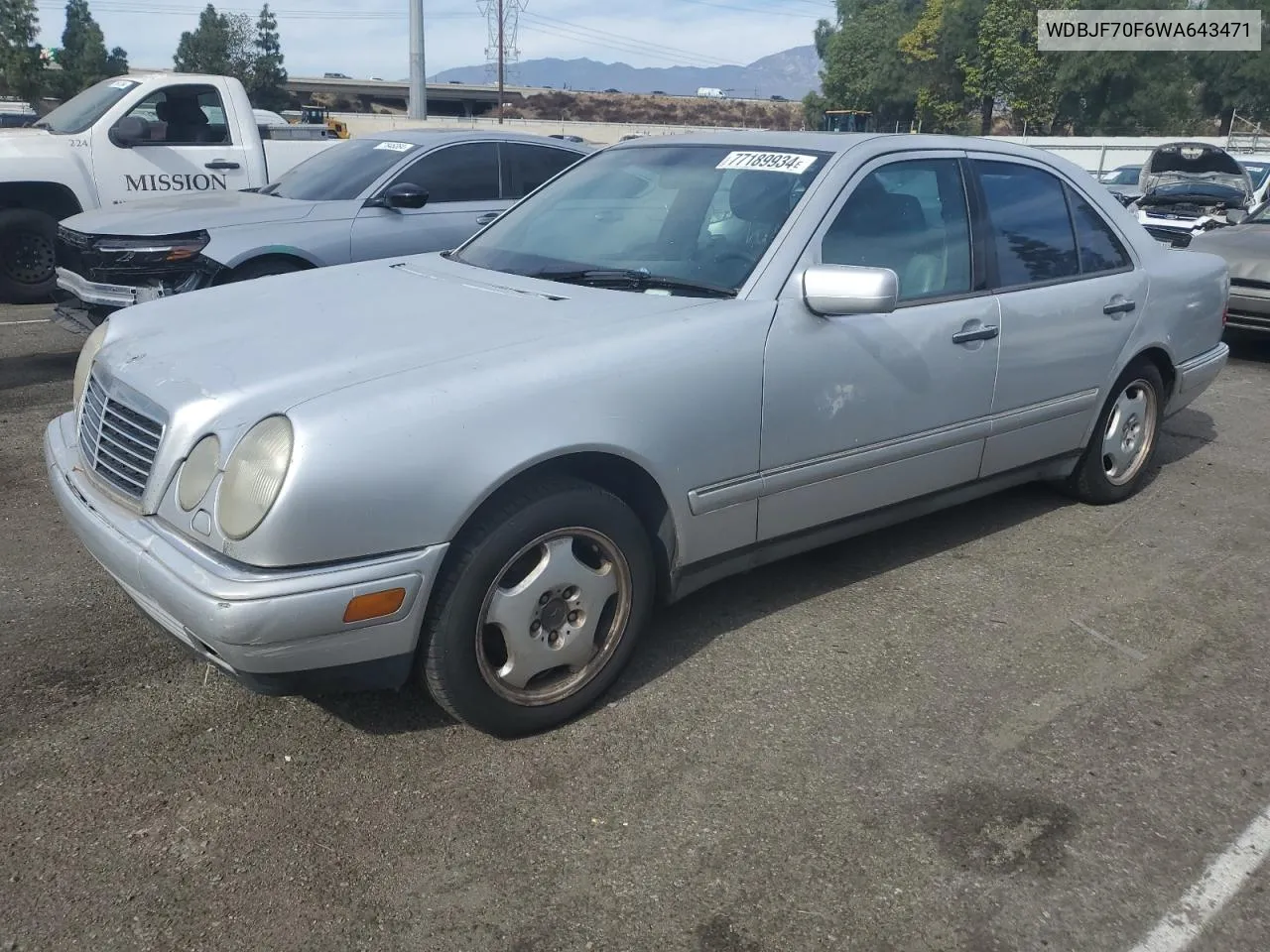 1998 Mercedes-Benz E 430 VIN: WDBJF70F6WA643471 Lot: 77189934