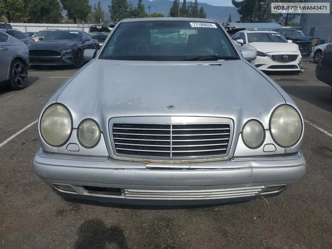 1998 Mercedes-Benz E 430 VIN: WDBJF70F6WA643471 Lot: 77189934