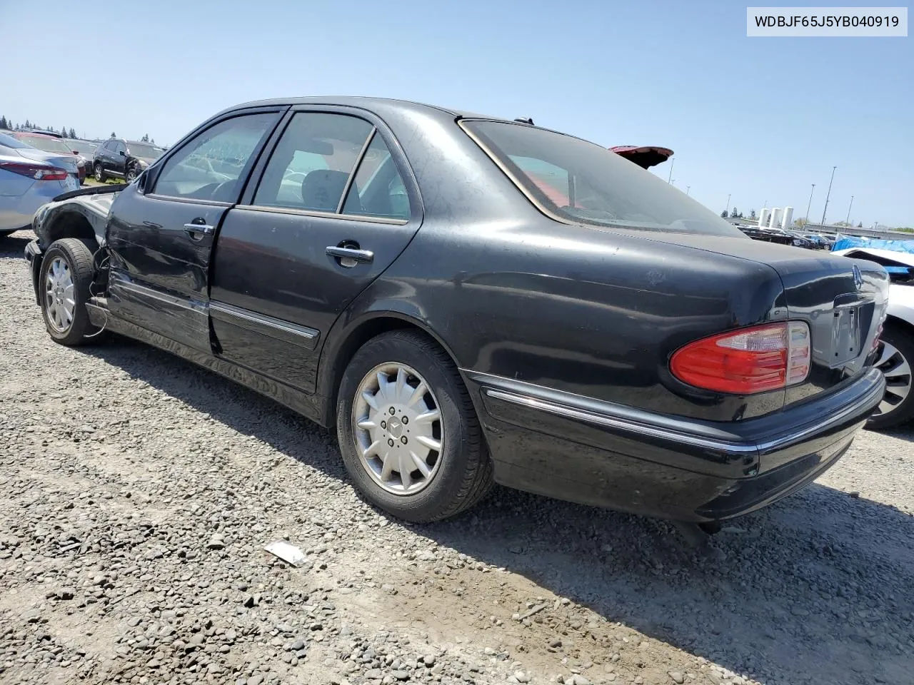 2000 Mercedes-Benz E 320 VIN: WDBJF65J5YB040919 Lot: 75751784