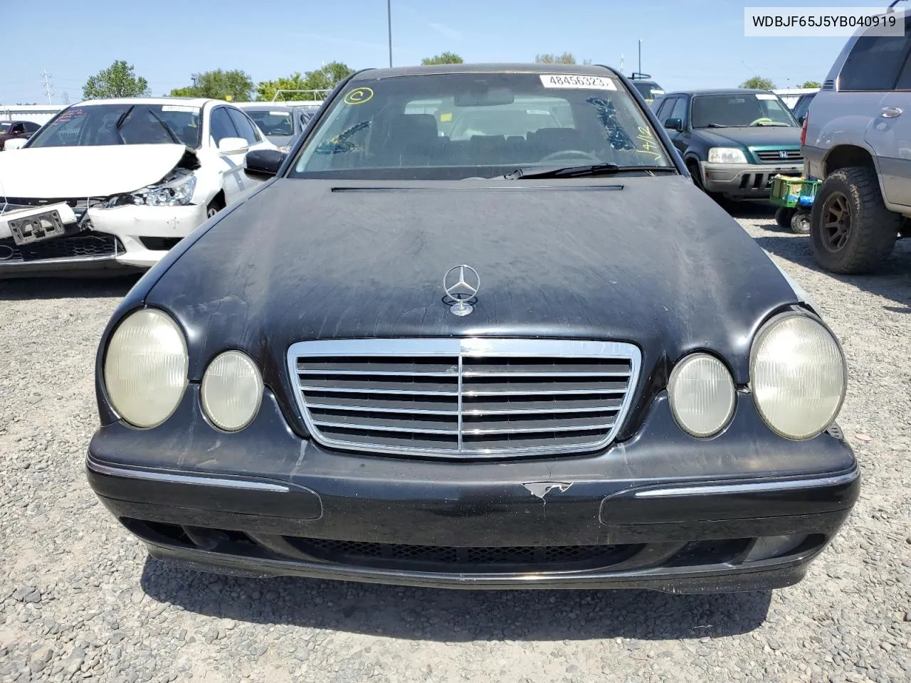 2000 Mercedes-Benz E 320 VIN: WDBJF65J5YB040919 Lot: 75751784