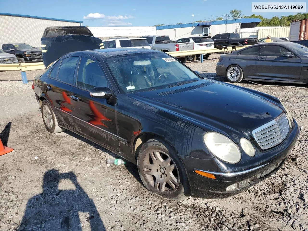 2003 Mercedes-Benz E 320 VIN: WDBUF65J43A149089 Lot: 69037264