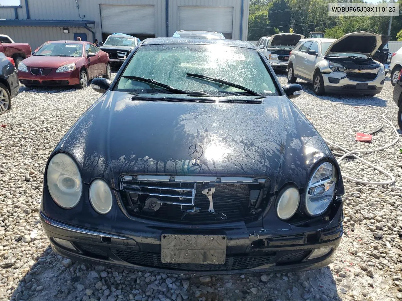 2003 Mercedes-Benz E 320 VIN: WDBUF65J03X110125 Lot: 70762014