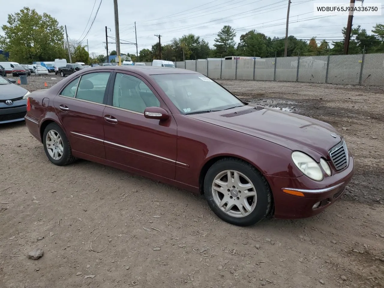 2003 Mercedes-Benz E 320 VIN: WDBUF65J93A336750 Lot: 73595164