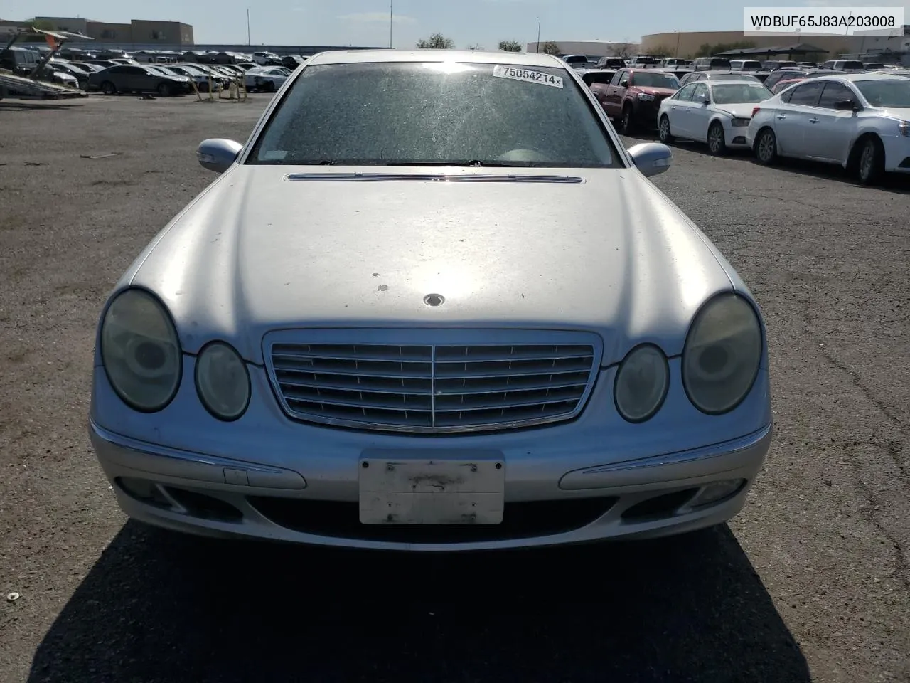 2003 Mercedes-Benz E 320 VIN: WDBUF65J83A203008 Lot: 75054214