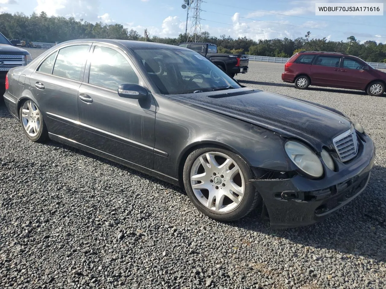 2003 Mercedes-Benz E 500 VIN: WDBUF70J53A171616 Lot: 75236894