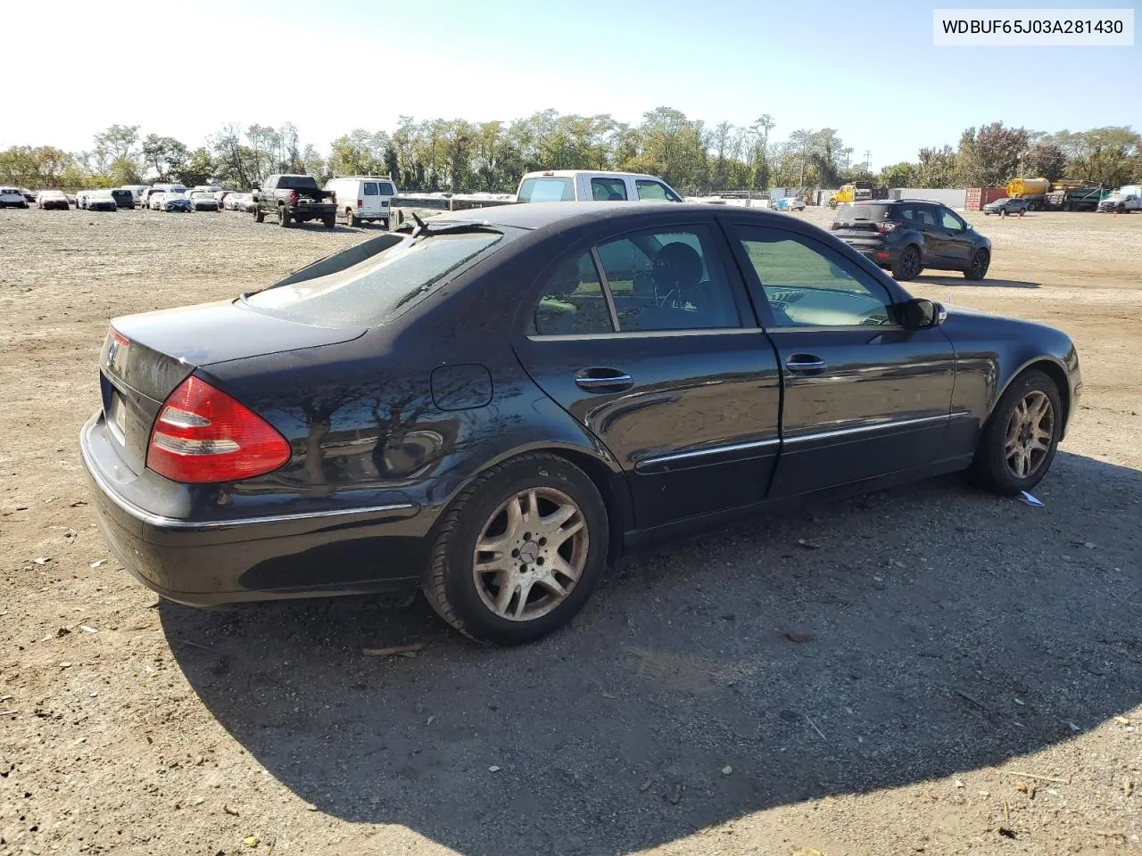 2003 Mercedes-Benz E 320 VIN: WDBUF65J03A281430 Lot: 77086054