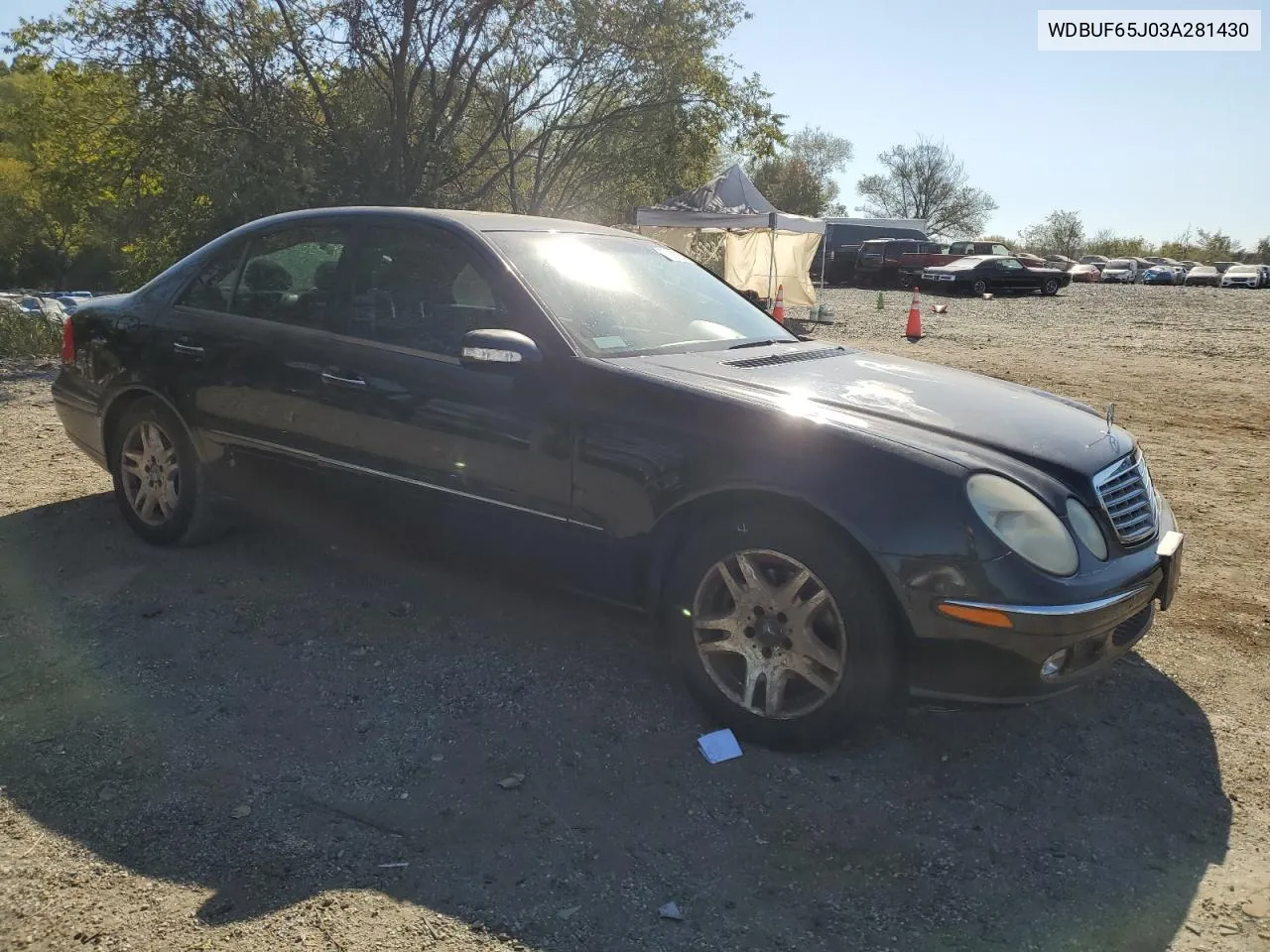 2003 Mercedes-Benz E 320 VIN: WDBUF65J03A281430 Lot: 77086054