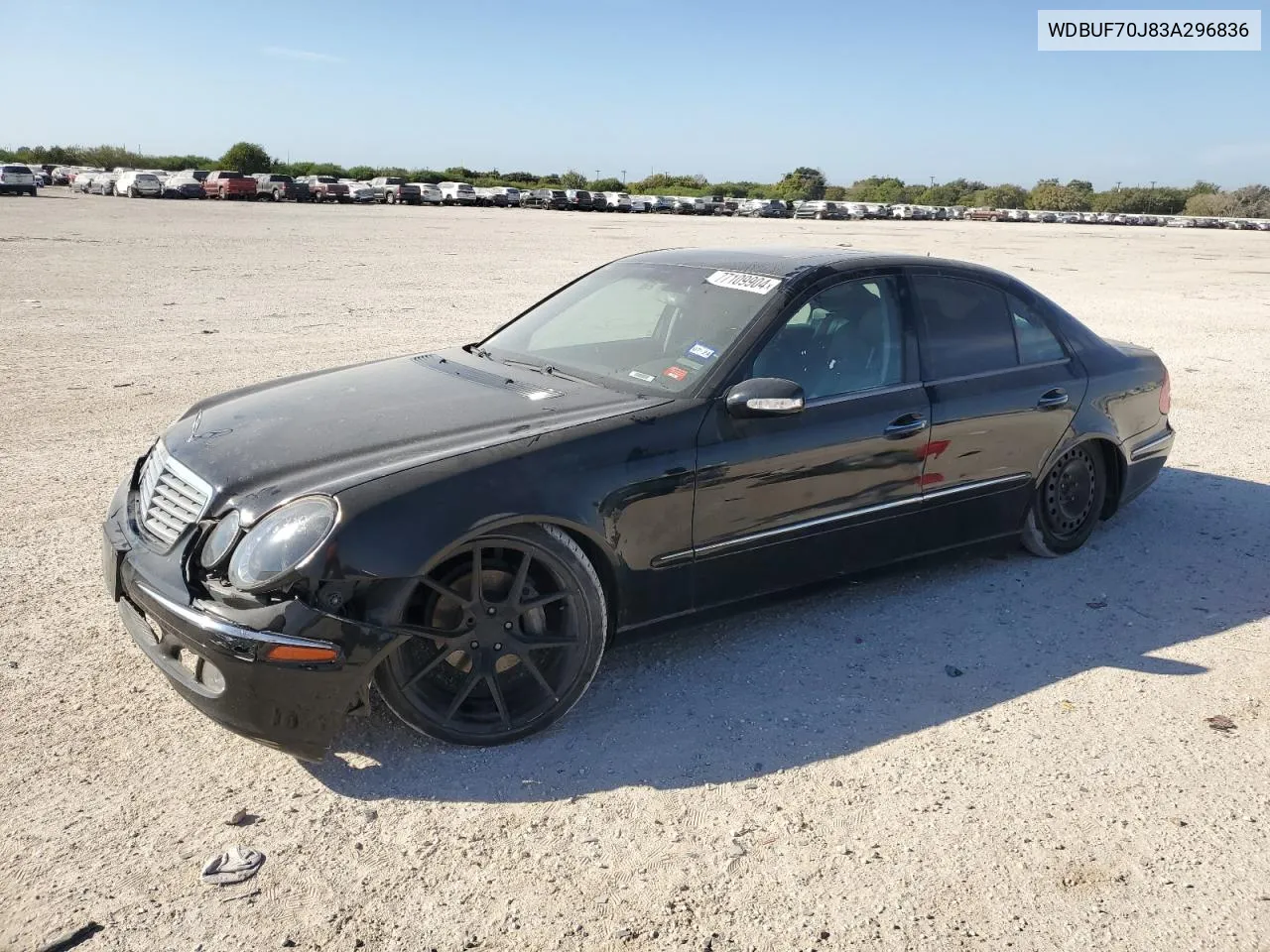 2003 Mercedes-Benz E 500 VIN: WDBUF70J83A296836 Lot: 77109904