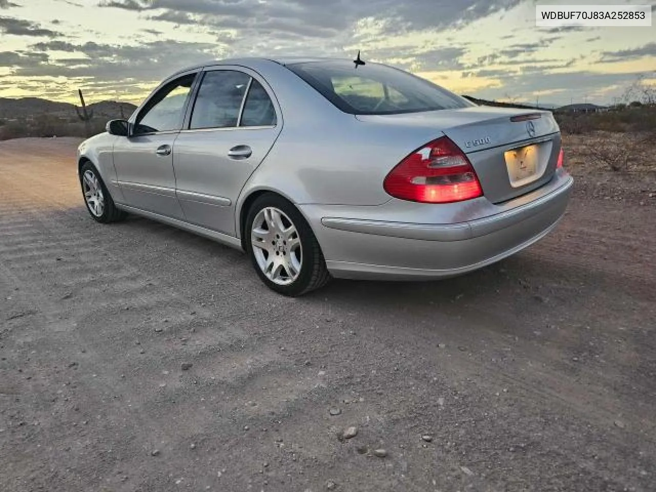 2003 Mercedes-Benz E 500 VIN: WDBUF70J83A252853 Lot: 77914304