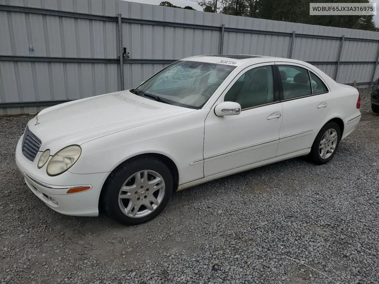 2003 Mercedes-Benz E 320 VIN: WDBUF65JX3A316975 Lot: 79232724