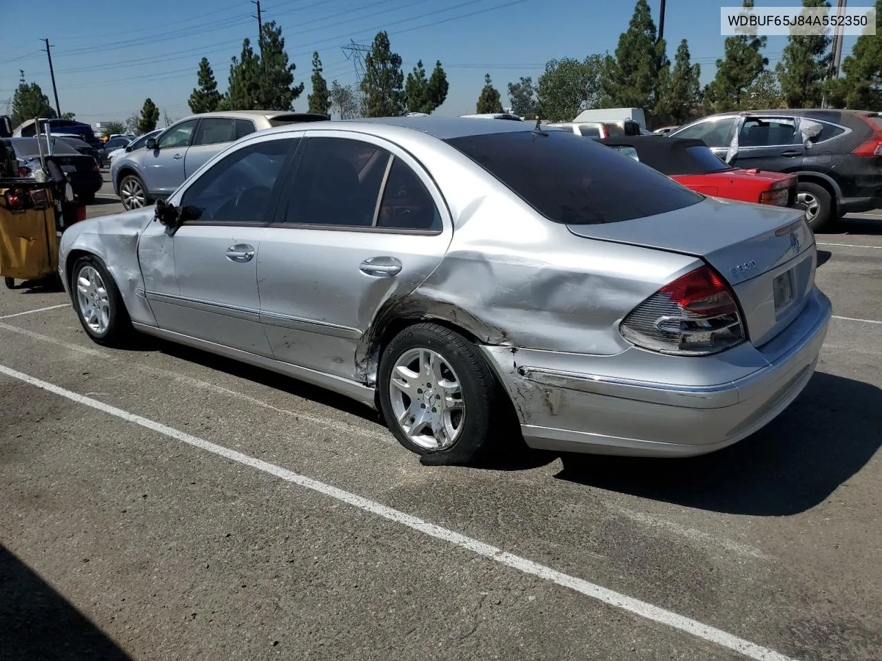 2004 Mercedes-Benz E 320 VIN: WDBUF65J84A552350 Lot: 69256724