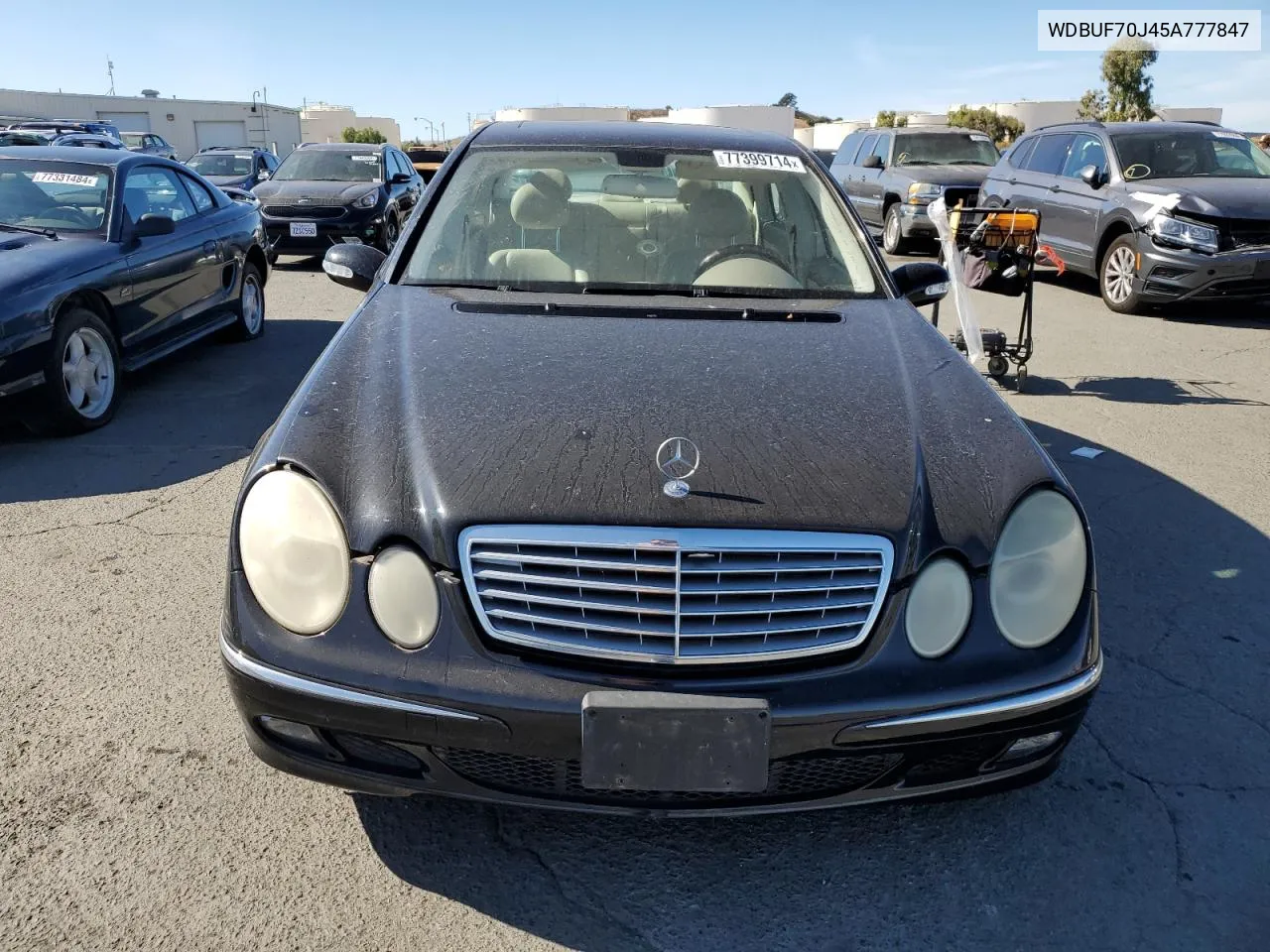 2005 Mercedes-Benz E 500 VIN: WDBUF70J45A777847 Lot: 77399714