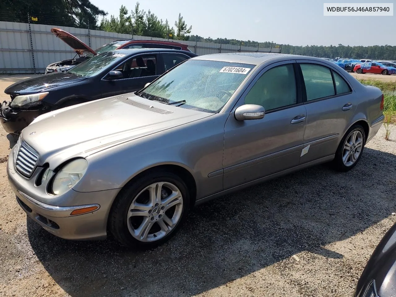 2006 Mercedes-Benz E 350 VIN: WDBUF56J46A857940 Lot: 67021604