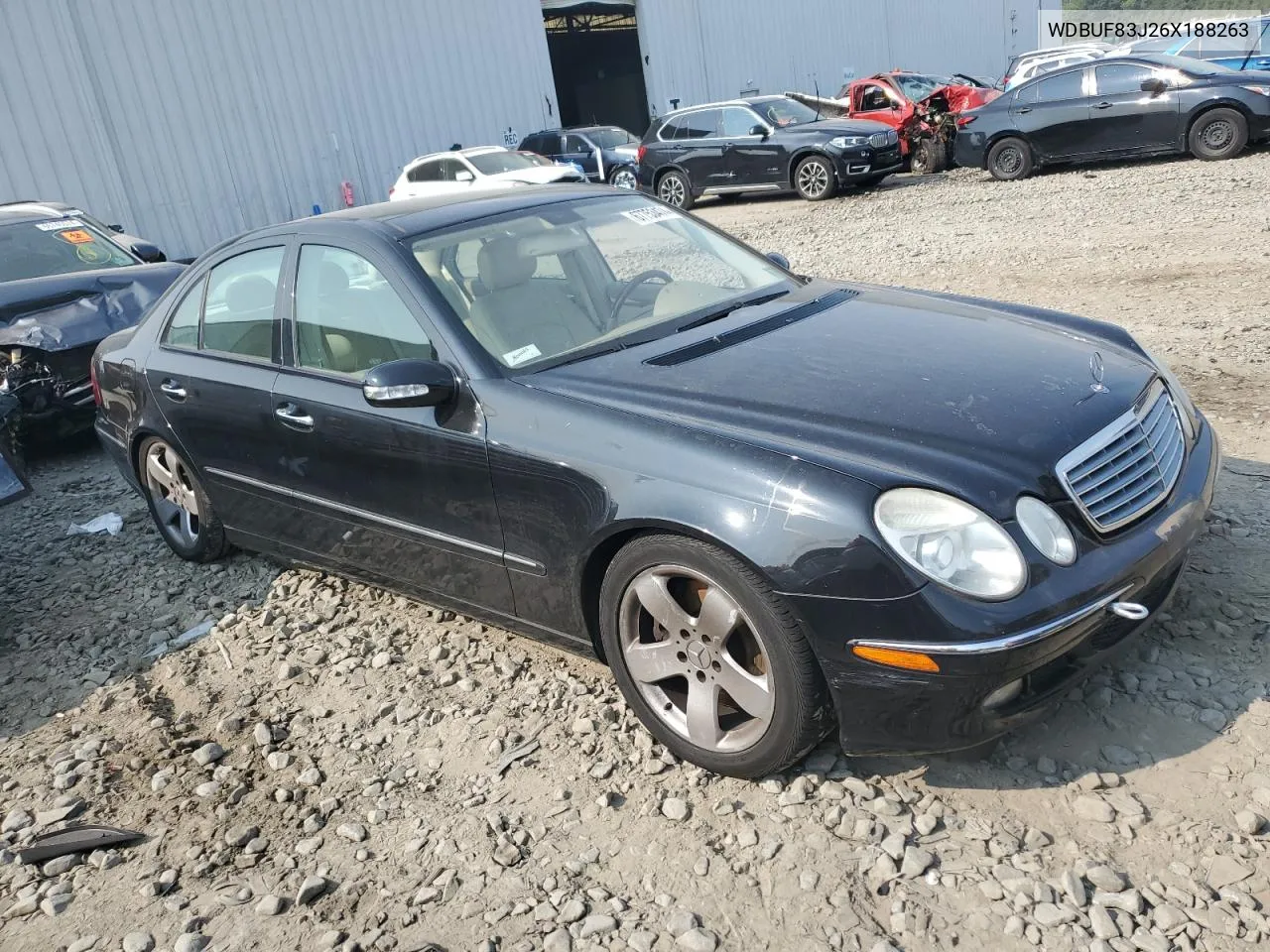 2006 Mercedes-Benz E 500 4Matic VIN: WDBUF83J26X188263 Lot: 67753474