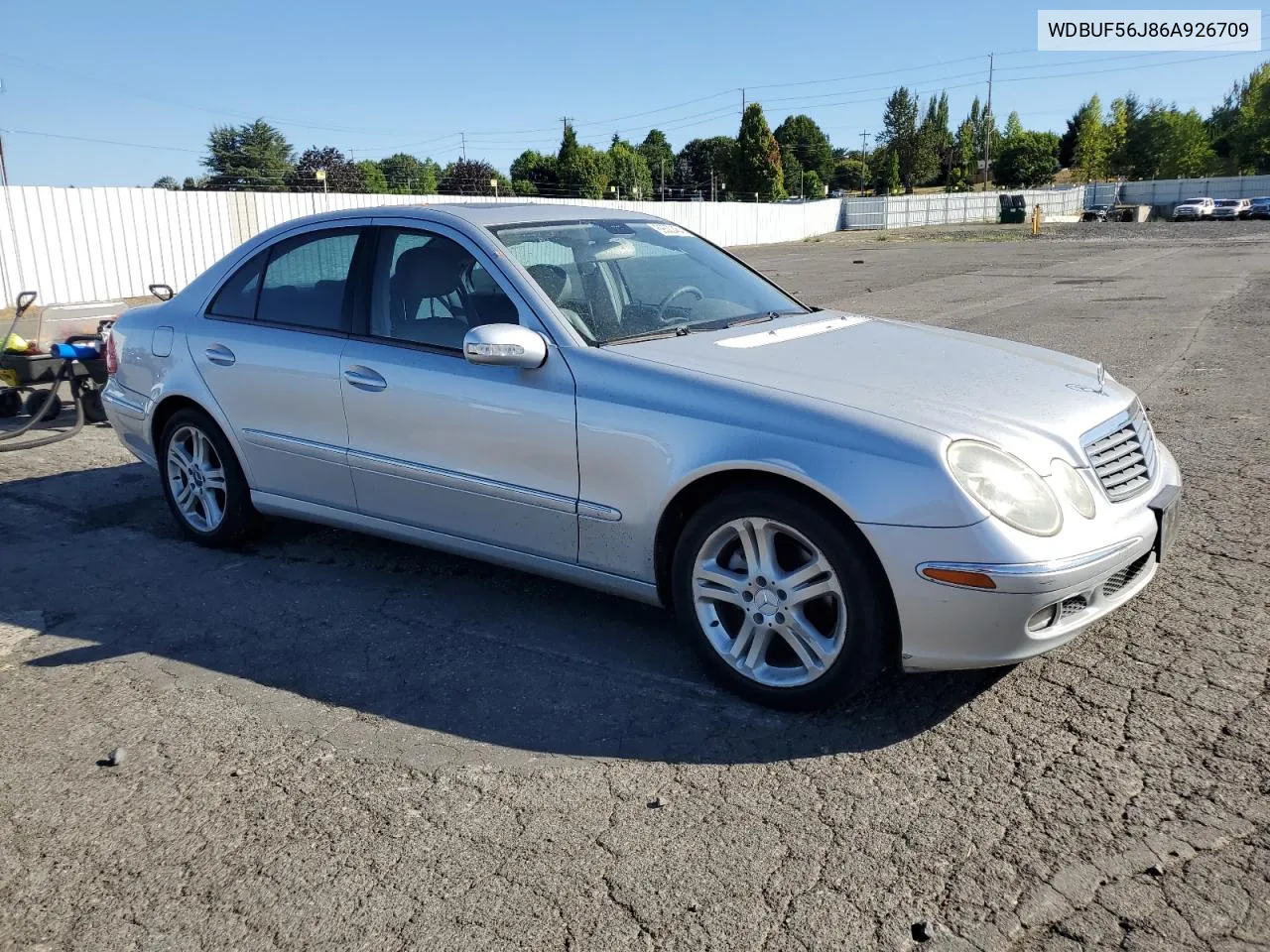 2006 Mercedes-Benz E 350 VIN: WDBUF56J86A926709 Lot: 69320464