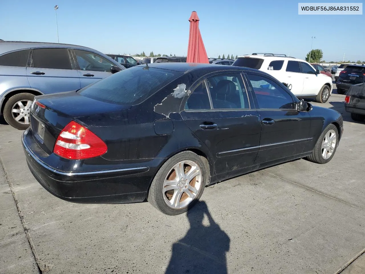 2006 Mercedes-Benz E 350 VIN: WDBUF56J86A831552 Lot: 73135434