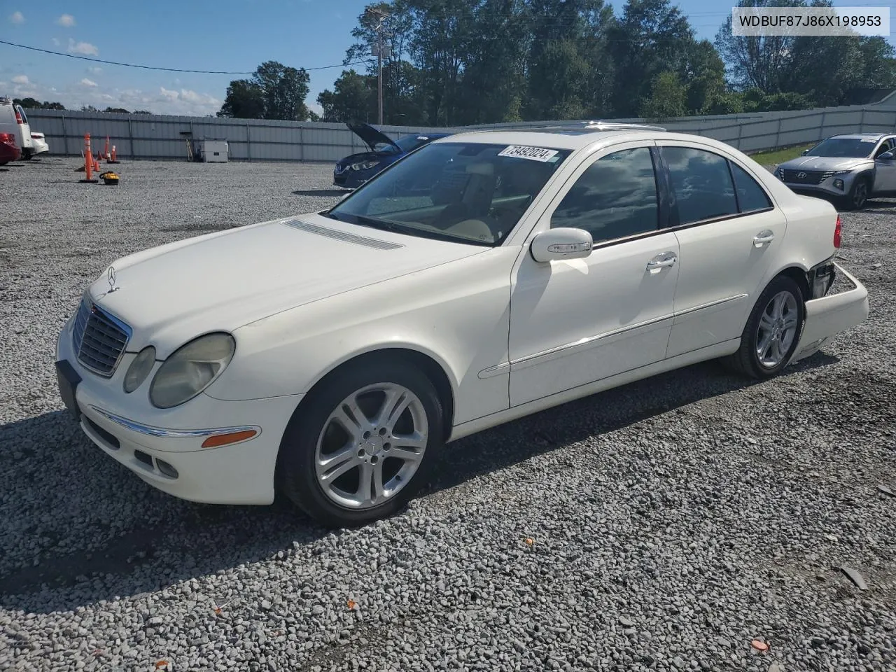 2006 Mercedes-Benz E 350 4Matic VIN: WDBUF87J86X198953 Lot: 73492024