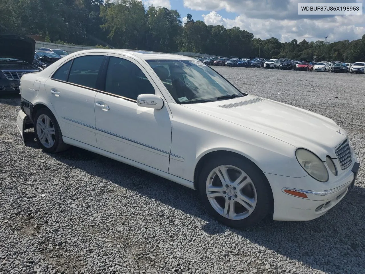 2006 Mercedes-Benz E 350 4Matic VIN: WDBUF87J86X198953 Lot: 73492024