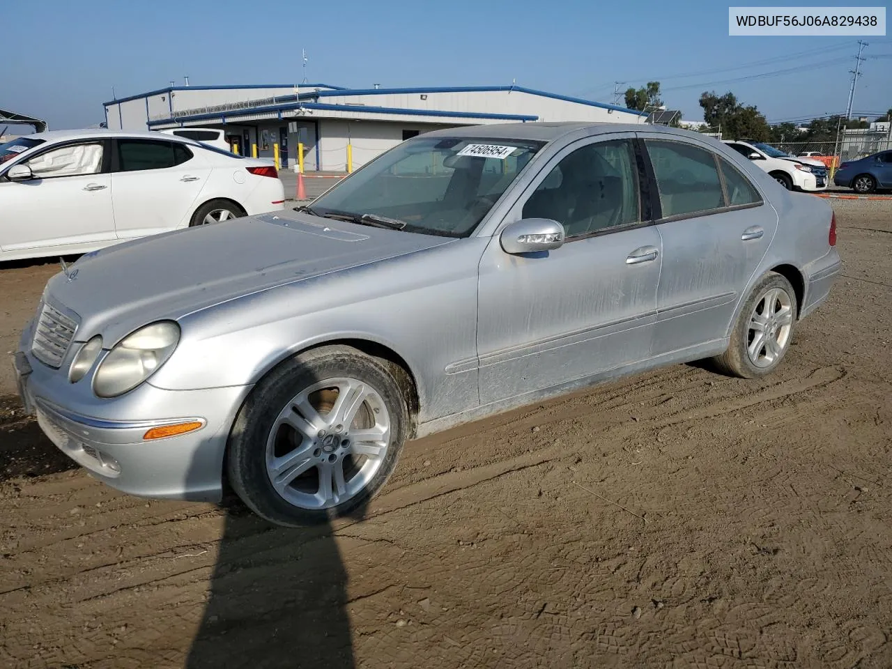 2006 Mercedes-Benz E 350 VIN: WDBUF56J06A829438 Lot: 74506954