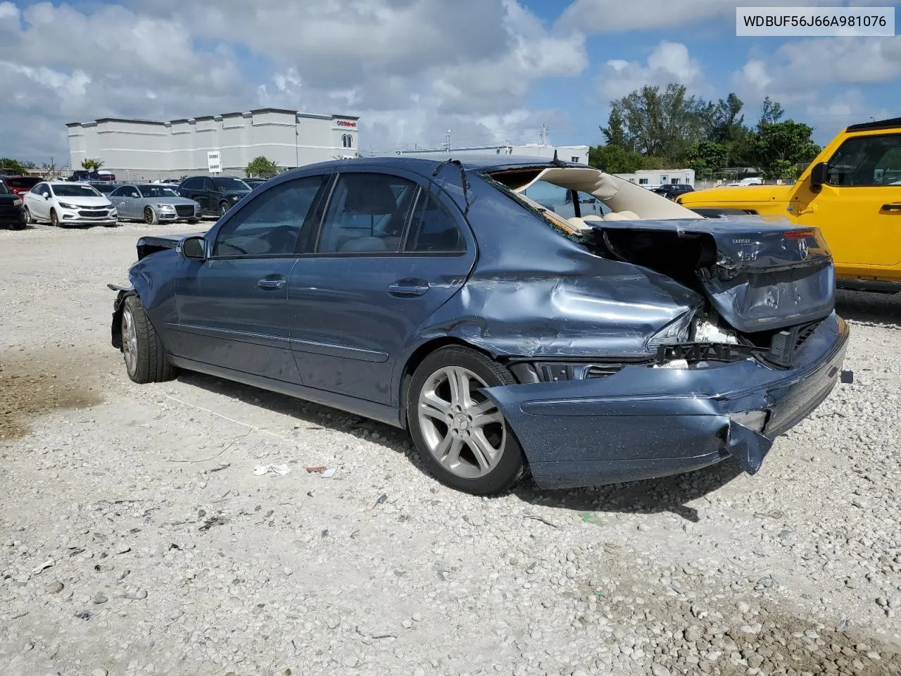 2006 Mercedes-Benz E 350 VIN: WDBUF56J66A981076 Lot: 75605244