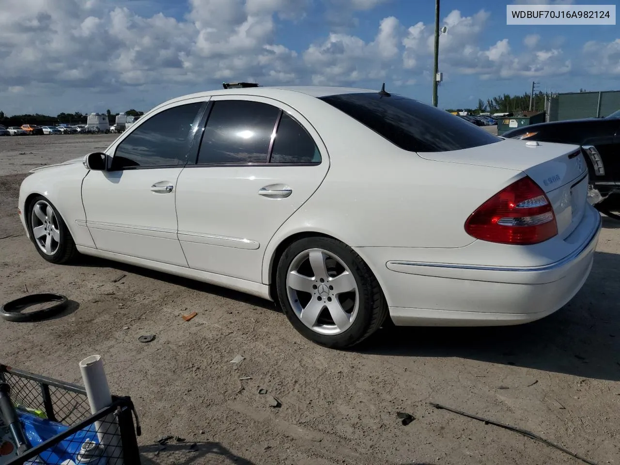 2006 Mercedes-Benz E 500 VIN: WDBUF70J16A982124 Lot: 78148964