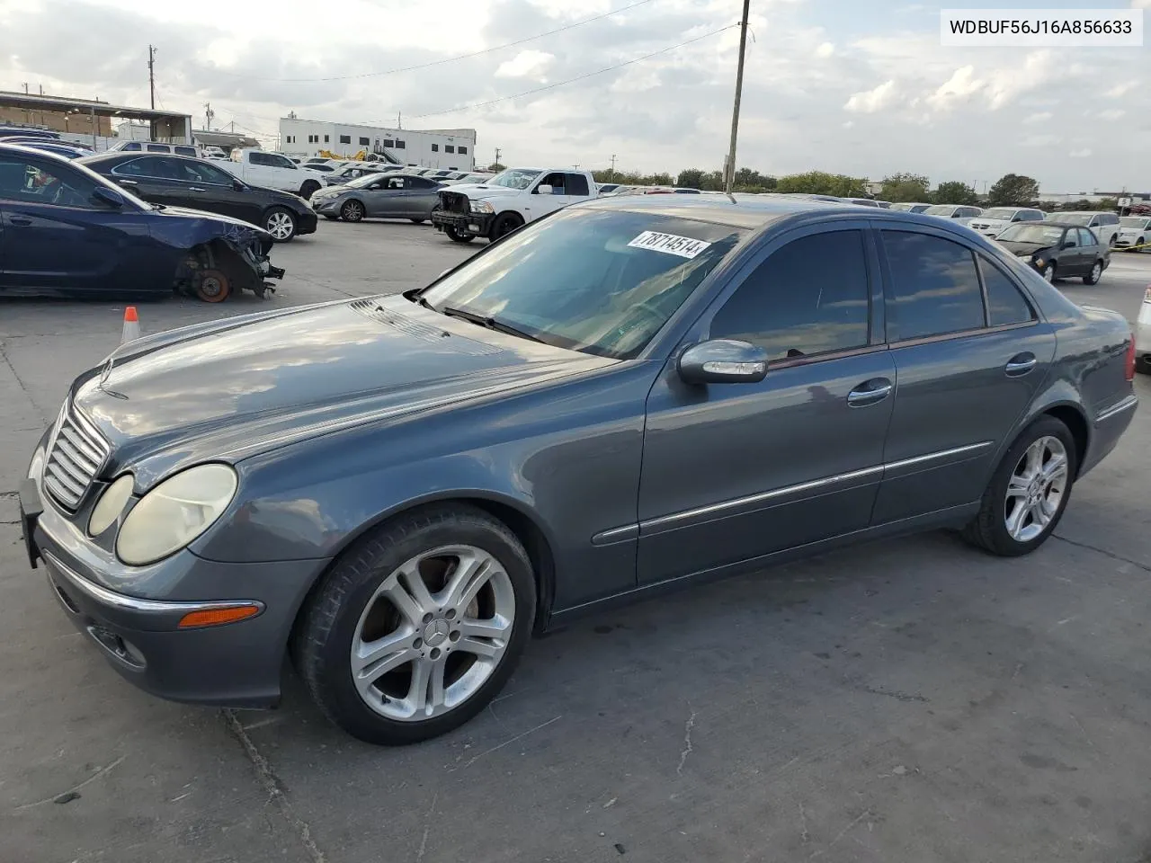 2006 Mercedes-Benz E 350 VIN: WDBUF56J16A856633 Lot: 78714514