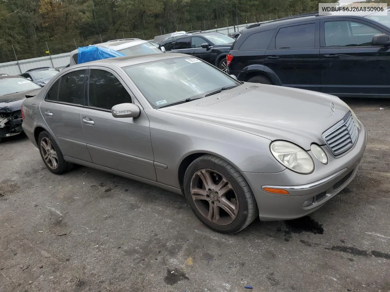 2006 Mercedes-Benz E 350 VIN: WDBUF56J26A850906 Lot: 78927804