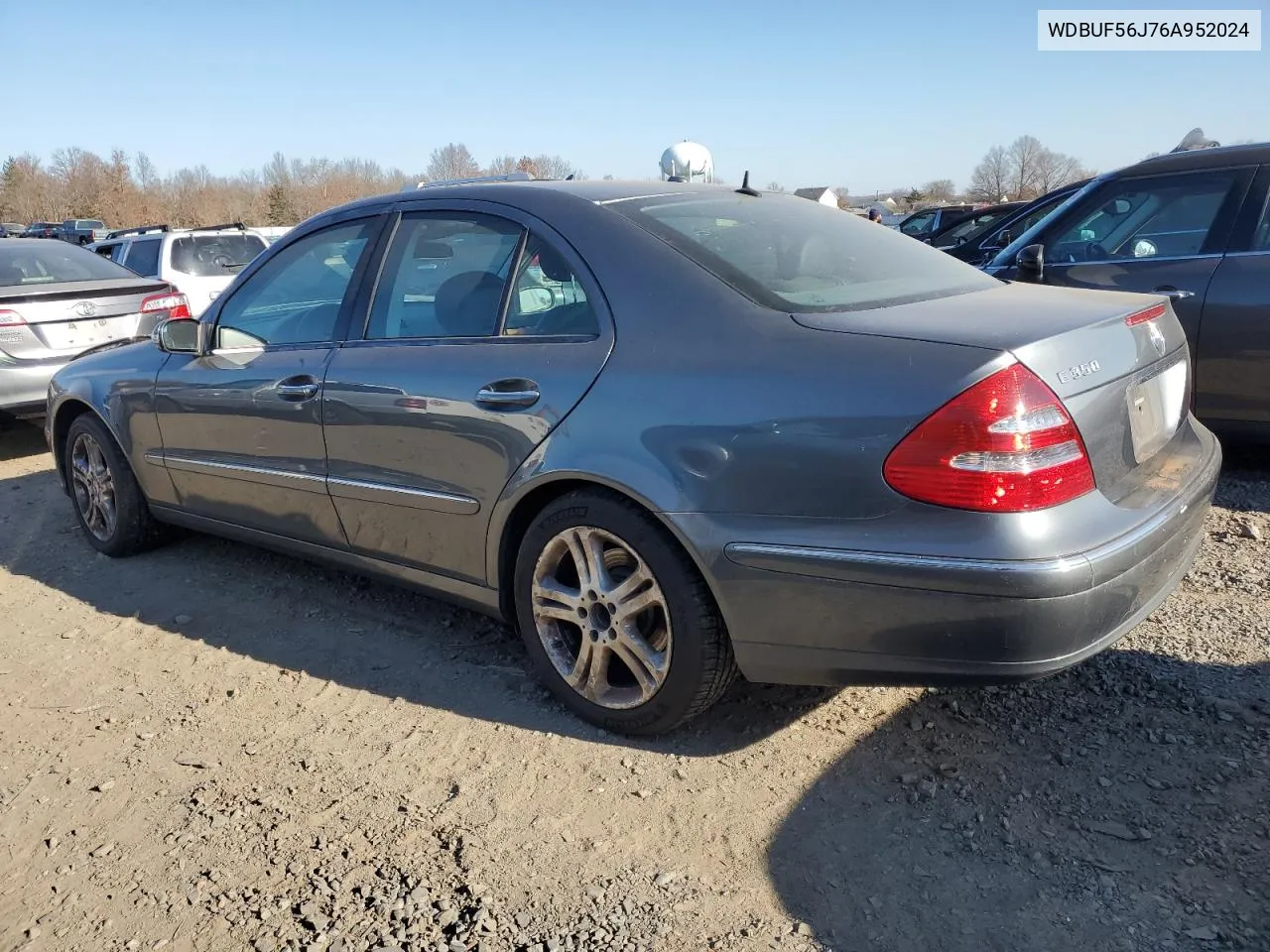 2006 Mercedes-Benz E 350 VIN: WDBUF56J76A952024 Lot: 80864964