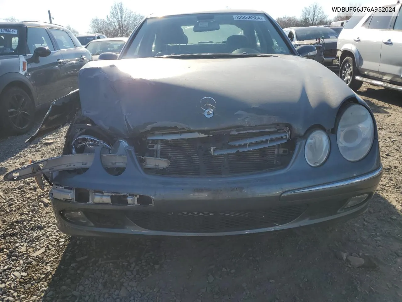 2006 Mercedes-Benz E 350 VIN: WDBUF56J76A952024 Lot: 80864964