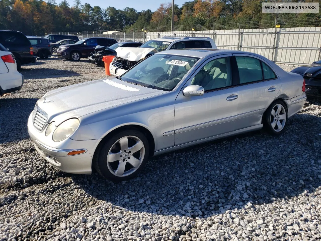 2006 Mercedes-Benz E 500 4Matic VIN: WDBUF83J06X193638 Lot: 81128084